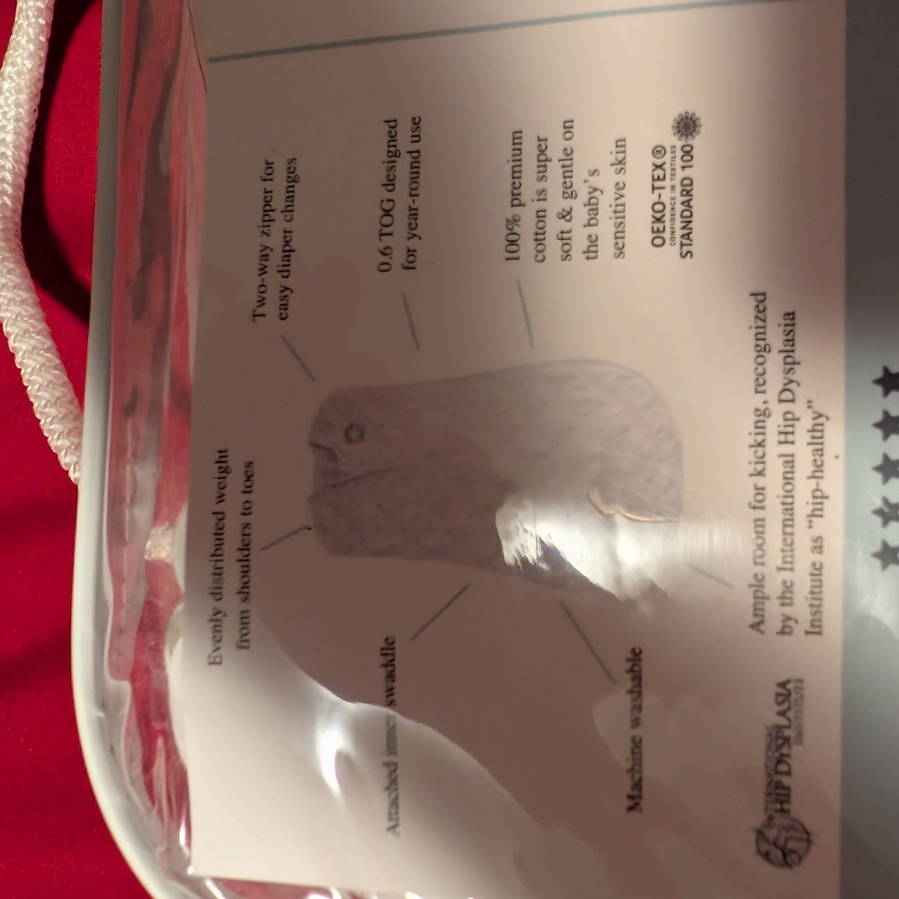 White Star-Patterned Swaddle - Picture 9 of 10